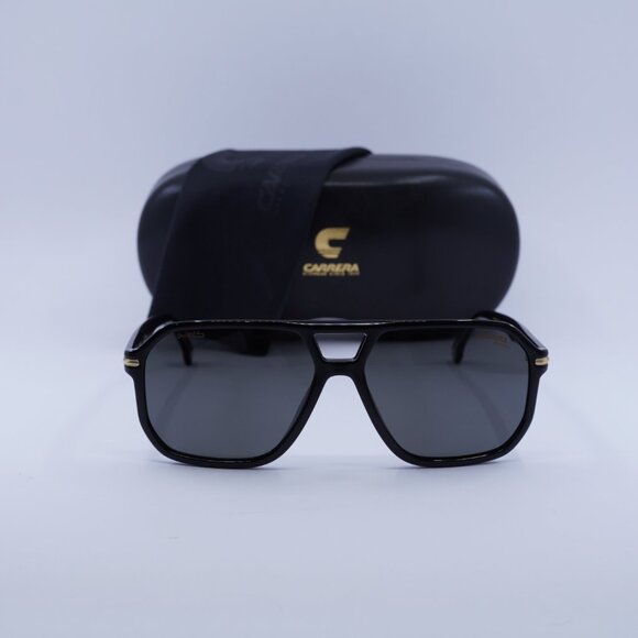 Carrera 302/S/N 02M2 M9 Aviator Sunglasses - Black/Grey Polarized - Picture 2 of 10